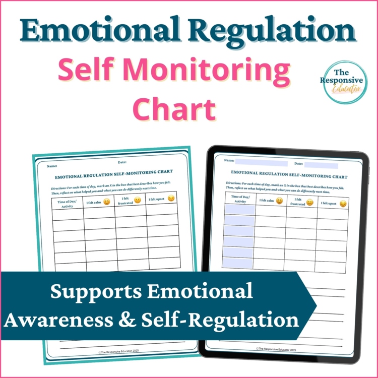 Emotional Self Monitoring Control Checklists Students Self Awareness Worksheet