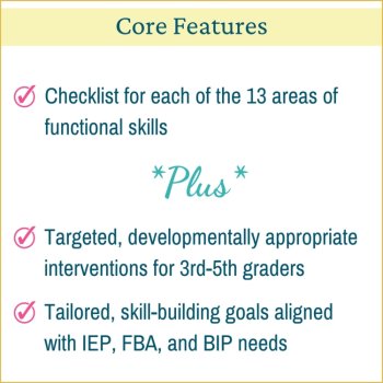Functional Life Skills Checklist, IEP Goals & Interventions Grades 3–5, image 3