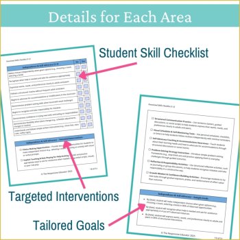 Functional Life Skills Checklist, IEP Goals & Interventions Grades 3–5, image 4