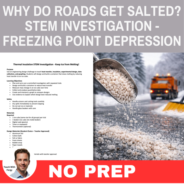 Why Do Roads Get Salted? STEM Investigation — Lowering the Freezing Point
