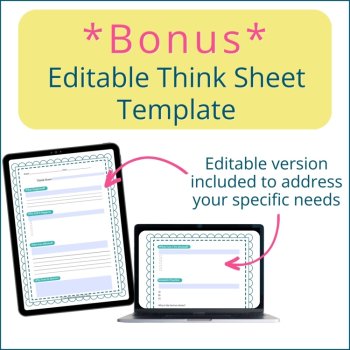 Student Behavior Reflection Think Sheets Elementary & Middle School Bundle, image 4