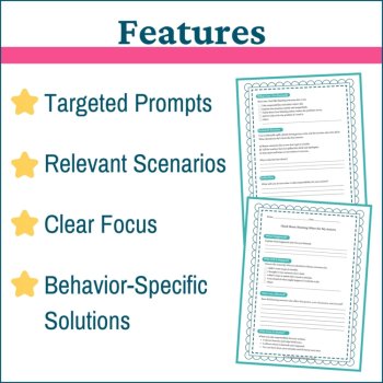 Responsibility Being Honest Student Behavior Reflection Think Sheets Elementary, image 3