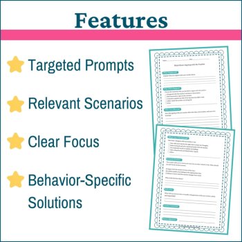 Not Following Directions Student Behavior Reflection Think Sheets Elementary, image 3