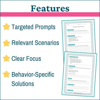 Class Disruption Student Behavior Reflection Think Sheets Elementary & Middle, image 3
