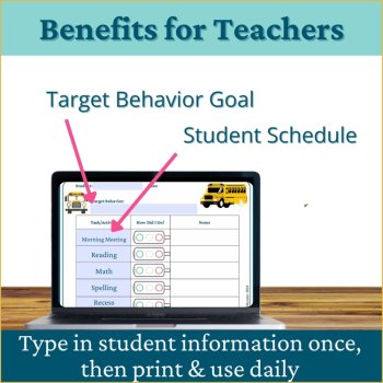 School Bus Red Yellow Green Behavior Charts | Behavior Traffic Lights Editable, image 3