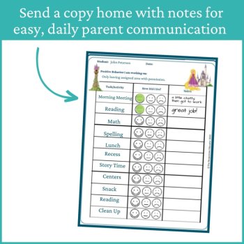 Rapunzel Smiley Face Preschool Editable Behavior Chart Point Sheet, image 4
