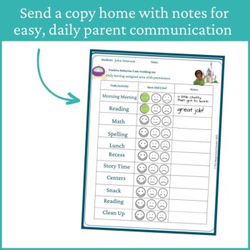 Bayou Princess Smiley Face Behavior Chart Editable Behavior Charts Preschoolers, image 4