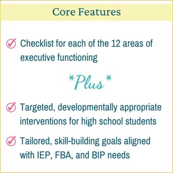 Executive Functioning IEP Student Checklist IEP Activities Goal Setting 9-12th, image 2