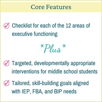 Executive Functioning IEP Student Checklist IEP Activities Goal Setting 6th-8th, image 2