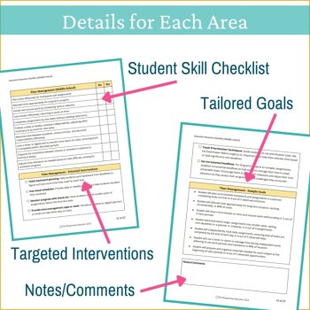 Executive Functioning IEP Student Checklist IEP Activities Goal Setting 6th-8th, image 4