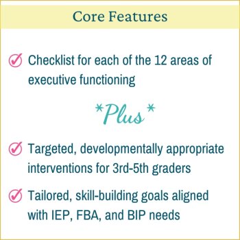 Executive Functioning IEP Student Checklist IEP Activities Goal Setting 3rd-5th, image 2