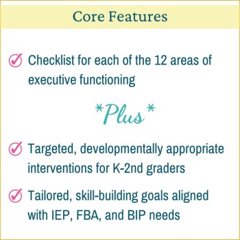 Executive Functioning IEP Student Checklist IEP Activities Goal Setting K-2nd, image 2