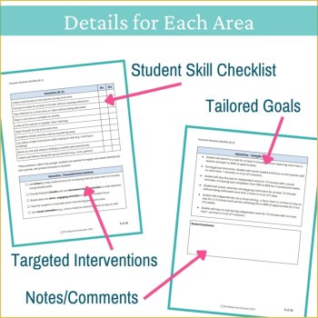 Executive Functioning IEP Student Checklist IEP Activities Goal Setting K-2nd, image 4