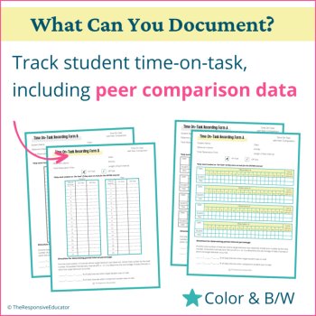 On Task Behavior Tracking Sheet Data Collection Time on Task Data Sheet, image 2