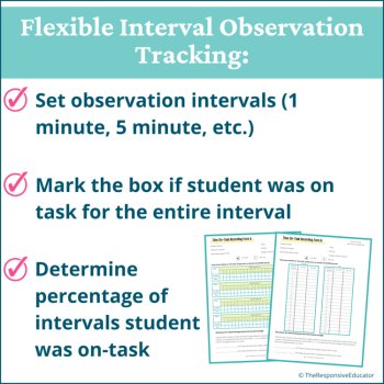 On Task Behavior Tracking Sheet Data Collection Time on Task Data Sheet, image 3