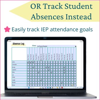 Student Attendance Tracker (Digital Editable Attendance Sheet) and Absence Log, image 3