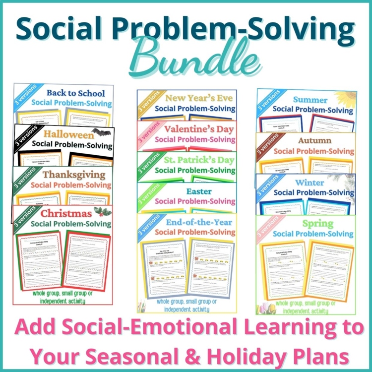 Social Behavior Worksheets Social Emotional Behavior Activities Seasonal Bundle