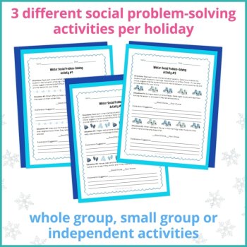 Social Behavior Worksheets Social Emotional Behavior Activities Seasonal Bundle, image 3