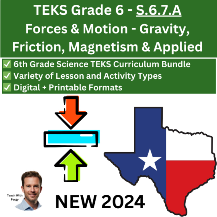 S.6.7.A – Forces & Motion: Gravity, Friction, Magnetism & Applied Forces | TEKS