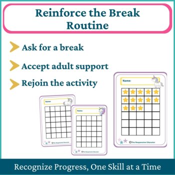 Unicorn Student I Need a Break Card Classroom Emotional Regulation Visual, image 4