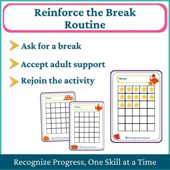 Thanksgiving Student I Need a Break Card Emotional Regulation Visual Classroom, image 4