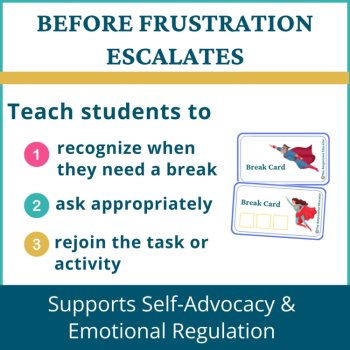 Superheroes Student I Need a Break Card Classroom Emotional Regulation Visual, image 2