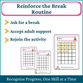 Rapunzel Student I Need a Break Card Emotional Regulation Visual Classroom, image 4