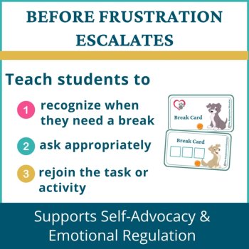Puppies Student I Need a Break Card Classroom Emotional Regulation Visual, image 2