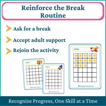Brick-Building Student I Need a Break Card Classroom Emotional Regulation Visual, image 4