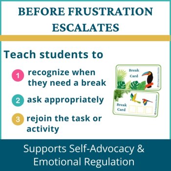 Jungle Student I Need a Break Card Classroom Emotional Regulation Visual, image 2