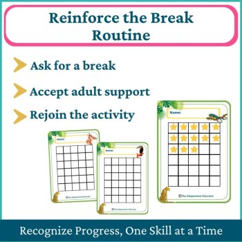 Jungle Student I Need a Break Card Classroom Emotional Regulation Visual, image 4