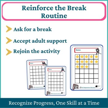 Hockey Student I Need a Break Card Classroom Emotional Regulation Visual, image 4