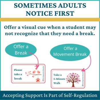 Valentine's Day Student I Need a Break Card Classroom Emotional Regulation, image 3