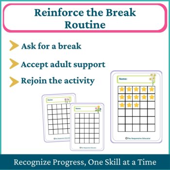 Flowers Student I Need a Break Card Classroom Emotional Regulation Visual, image 4