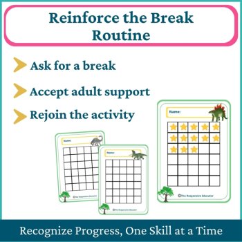 Dinosaurs Student I Need a Break Card Classroom Emotional Regulation Visual, image 4