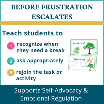 Dino Babies Student I Need a Break Card Classroom Emotional Regulation Visual, image 2