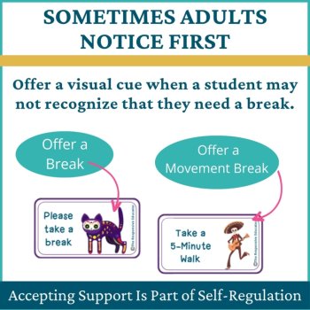 Dia de los Muertos Student I Need a Break Card Classroom Emotional Regulation, image 3