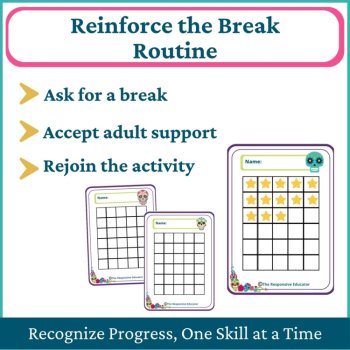 Dia de los Muertos Student I Need a Break Card Classroom Emotional Regulation, image 4