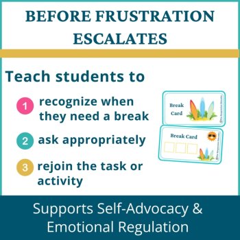 Beach Student I Need a Break Card Classroom Emotional Regulation Visual, image 2