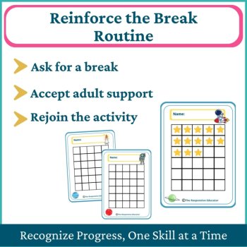 Astronaut Student I Need a Break Card Classroom Emotional Regulation Visual, image 4