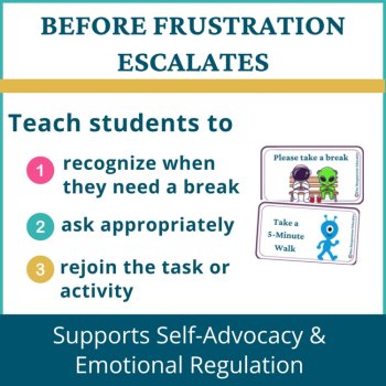 Aliens Student I Need a Break Card Classroom Emotional Regulation Visual, image 2