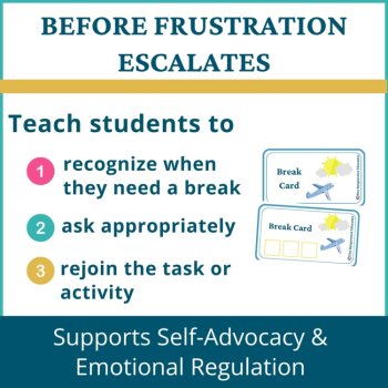 Airplanes Student I Need a Break Card Classroom Emotional Regulation Visual, image 2