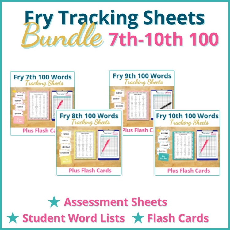 Fry Words Checklist, Sight Words Flash Cards Assessment 7th, 8th, 9th, 10th 100