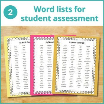 Fry Words Checklist, Sight Words Flash Cards Assessment 4th, 5th, & 6th 100, image 3