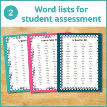 Fry Words Checklist, Sight Words Flash Cards Assessment 1st, 2nd, & 3rd 100, image 3