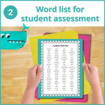 Fry Words Checklist, Sight Words Flash Cards Assessment  (10th 100), image 3