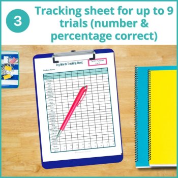 Fry Words Checklist, Sight Words Flash Cards Assessment  (10th 100), image 4