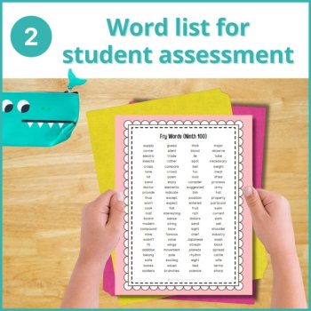 Fry Words Checklist, Sight Words Flash Cards Assessment (9th 100), image 3