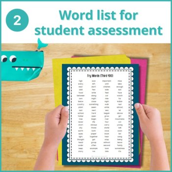 Fry Words Checklist, Sight Words Flash Cards Assessment (3rd 100), image 3
