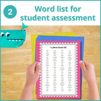 Fry Words Checklist, Sight Words Flash Cards Assessment (2nd 100), image 3